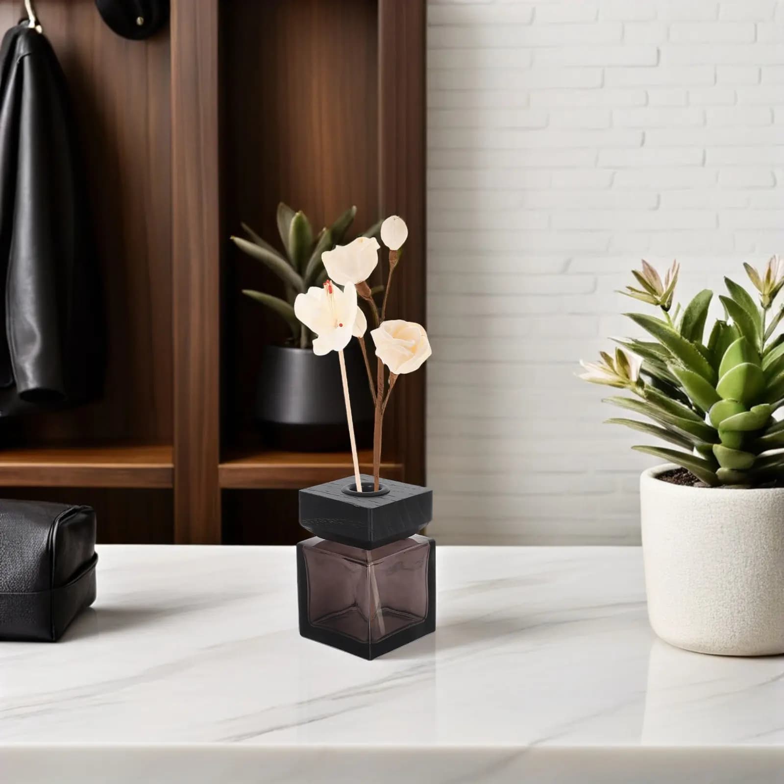 Set di 9 Bastoncini Diffusori in Rattan, Bastoncini Naturali per Oli Essenziali, Ricambi per Diffusori di Aromi per Casa, Bagno, Ufficio
