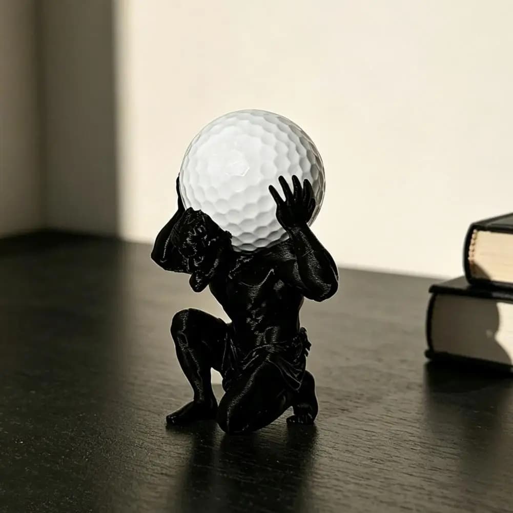 Espositore Unico per Palline da Golf Stampato in 3D, Supporto Singolo per Pallina da Golf per Decorazione Scrivania, Myth Man Golf per Libreria
