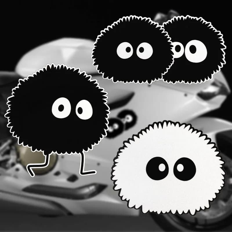 JDM Cartoon Briquettes Decal 1PC Cute Kawaii Style Waterproof Sticker for Motorbike Car & Scooter