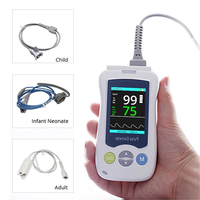 Medical Portable Pulse Oximeter for Adults, Newborns, Children, Mini OLED by Ditus, C3 Oximeter