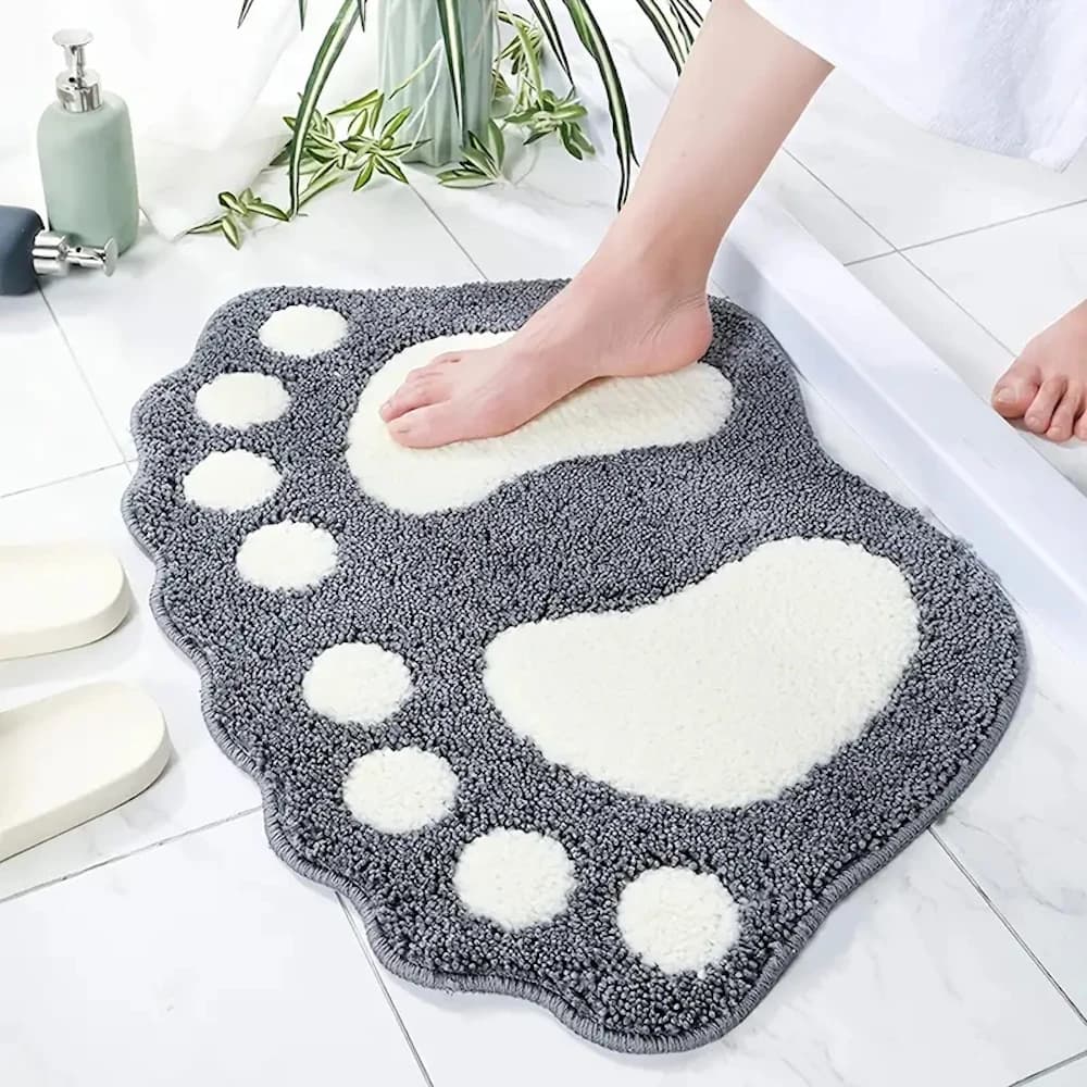 Tappetino da bagno super assorbente da 1 pezzo con supporto antiscivolo - Tappeto da bagno morbido e confortevole, tappetino da doccia, 16x24 pollici