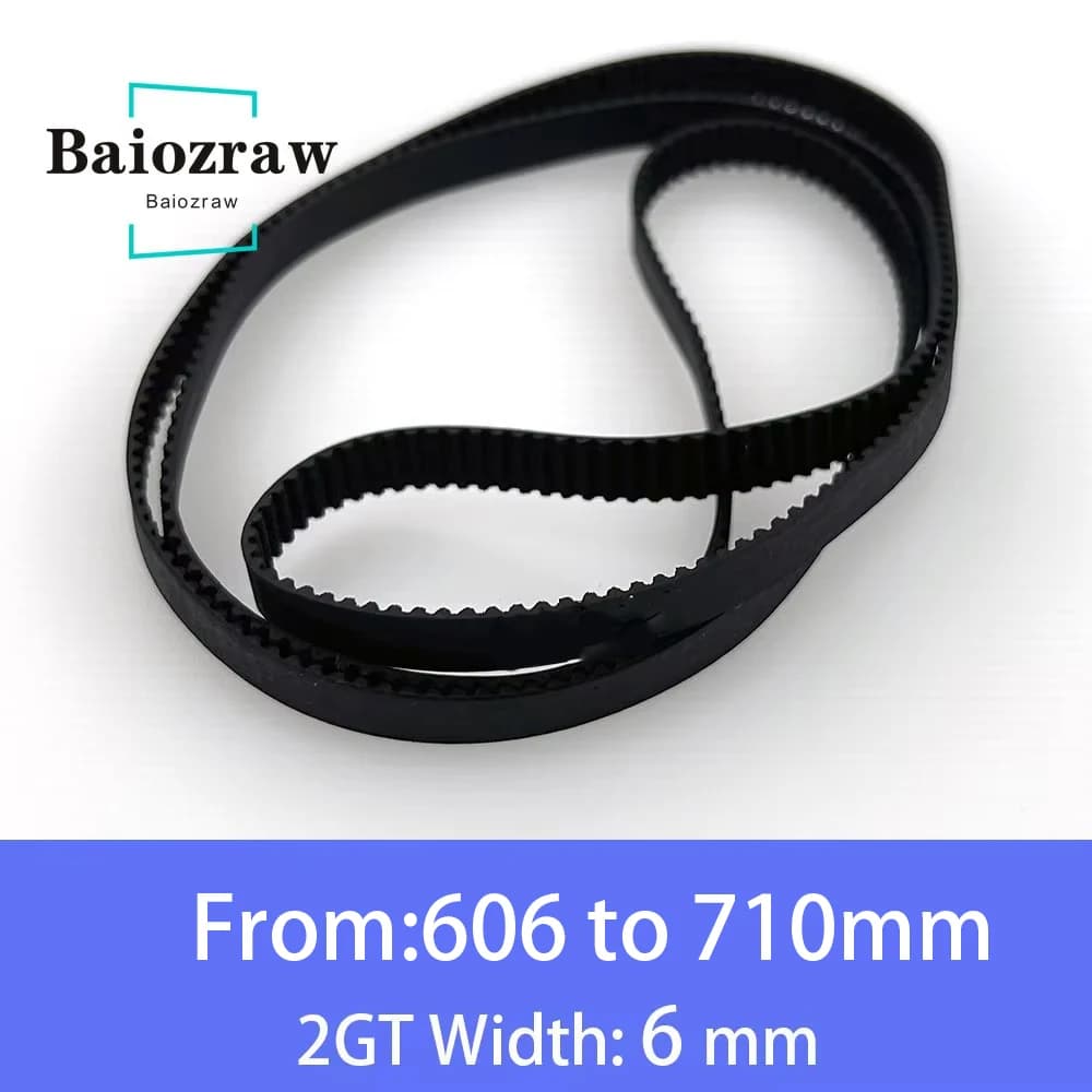 Parti della stampante 3D GT2 6mm cinghia dentata in gomma ad anello chiuso 606 610 616 630 640 650 660 670 690 696 700 710mm 2GT 1 pz