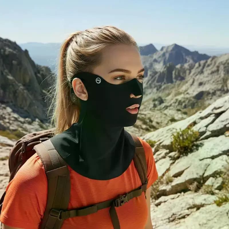 Maschera Protettiva per Sport all'Aperto, Traspirante con Protezione UV, Anti-UV, per Corsa e Ciclismo
