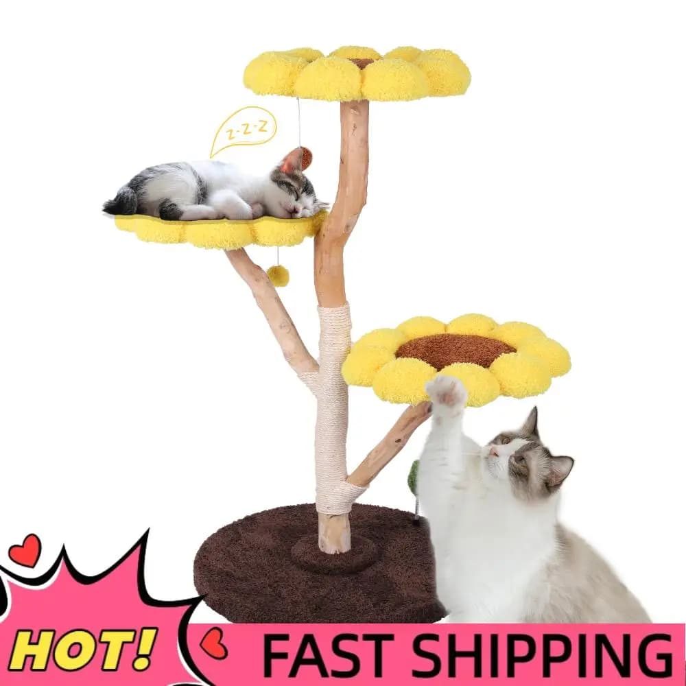 Scaffale speciale per gatti a forma di fiore con tiragraffi Piattaforma per saltare con nido unico antiscivolo per piccolo nido per parco giochi per animali domestici
