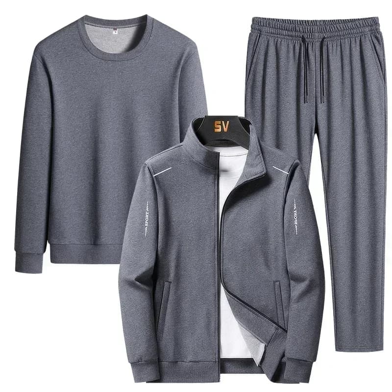 Male Tracksuit Jacket Men Set Large Size 6XL 7XL 8XL Fashion New Autumn Winter Homme Suit Sweatshirt Sweatpants Men's Set