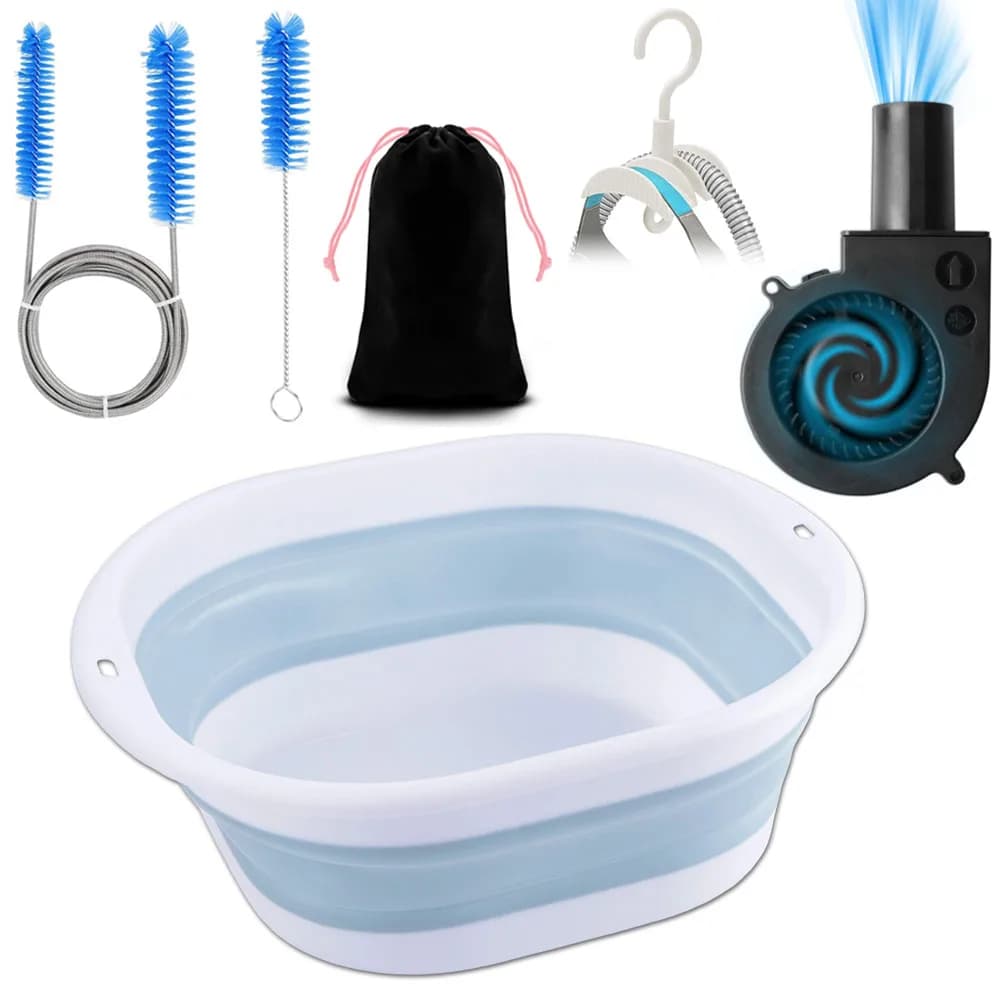 CPAP Cleaning Kit for Tube and Mask, with Sink Dryer, Foldable Washer and Tube Support, 2.1m Cleaning Brush, with Transport Bag
