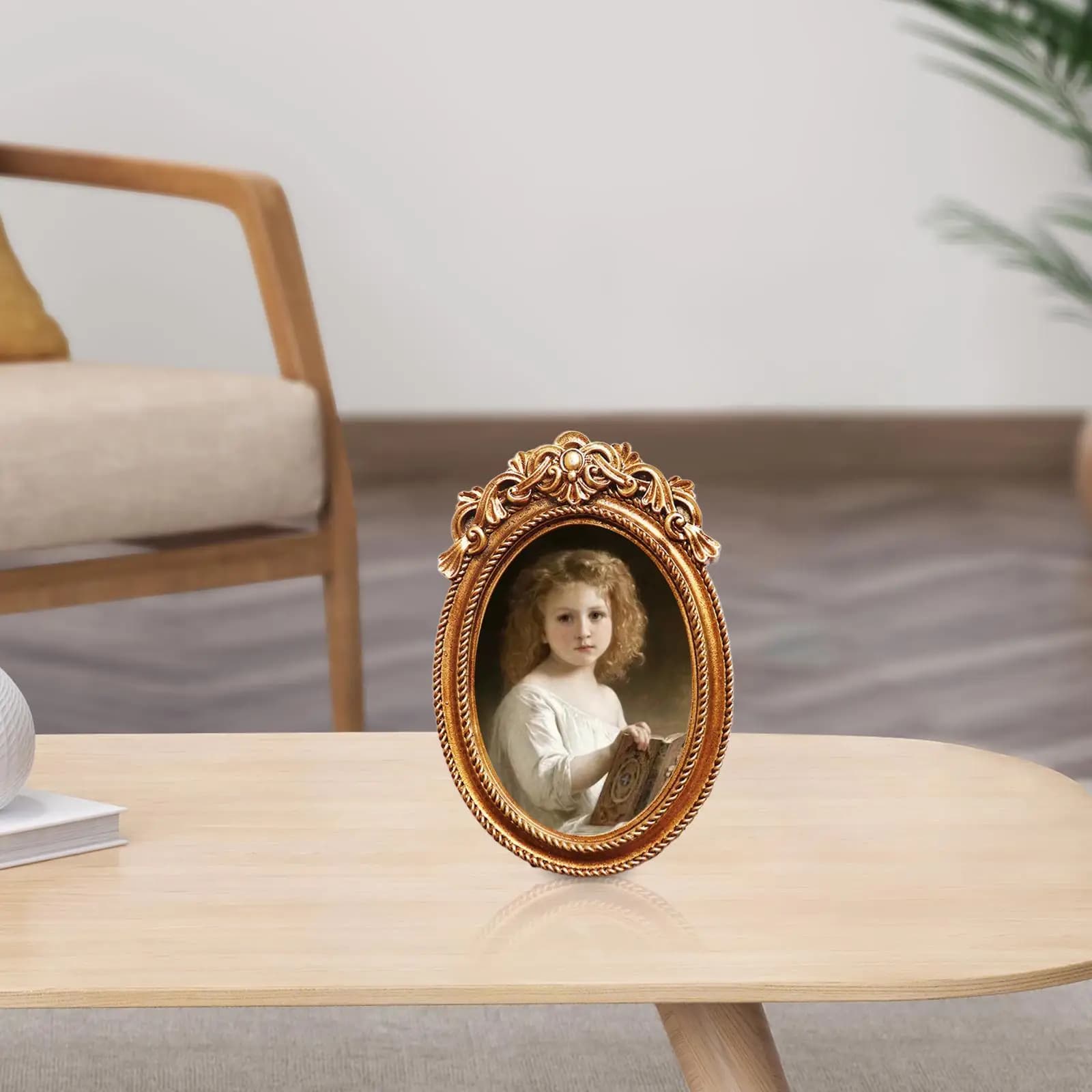 Decorative Resin Frame for Hanging or Table, Ornate Photo Frame for Weddings, Desk, Home, Bedroom, Gallery
