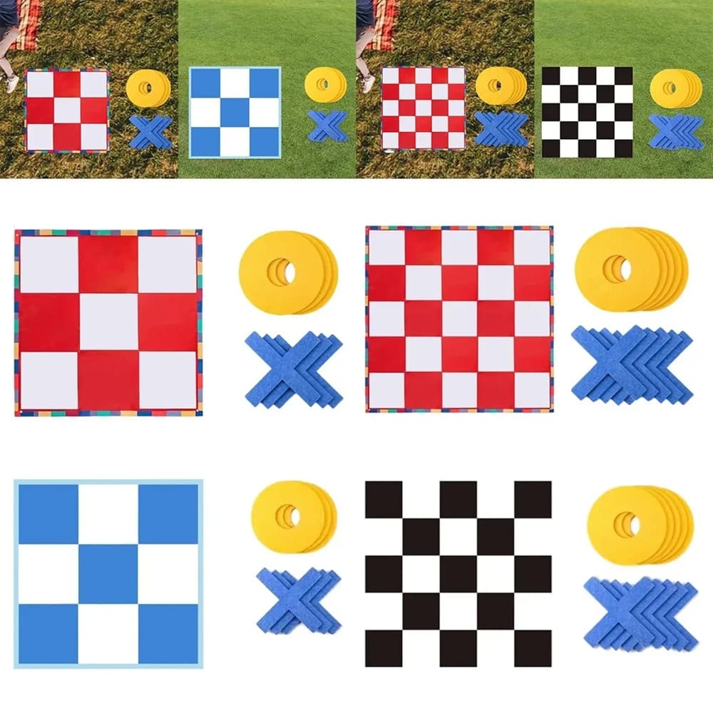 Gioco di scacchi XO per esterni e interni, gioco di interazione e svago, sport di gruppo, giochi di team building per feste, adulti, giochi di carnevale, gadget per feste