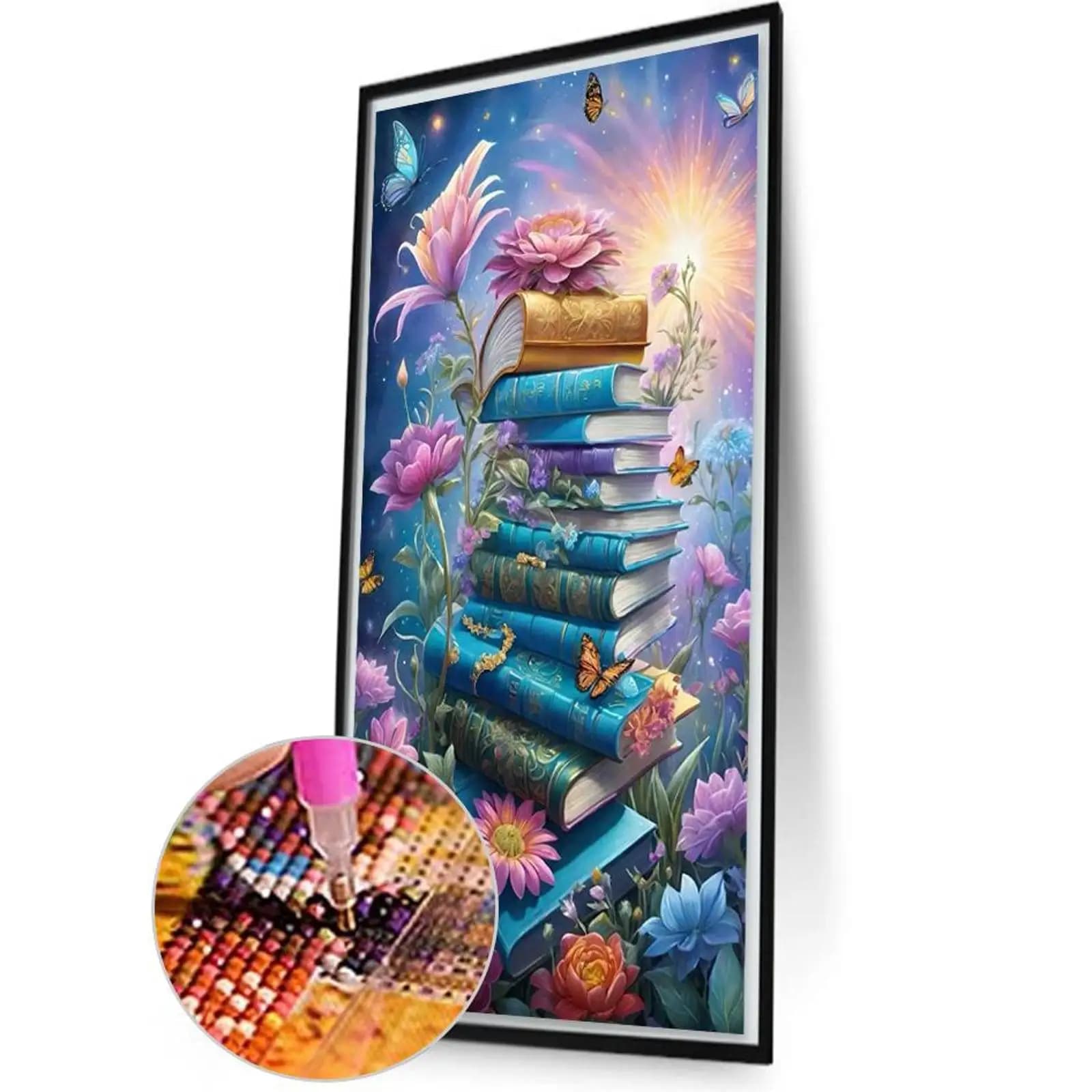 Kit Pittura Diamante 5D Fai da Te con Diamanti Rotondi per Decorazione Murale Domestica 50x85cm