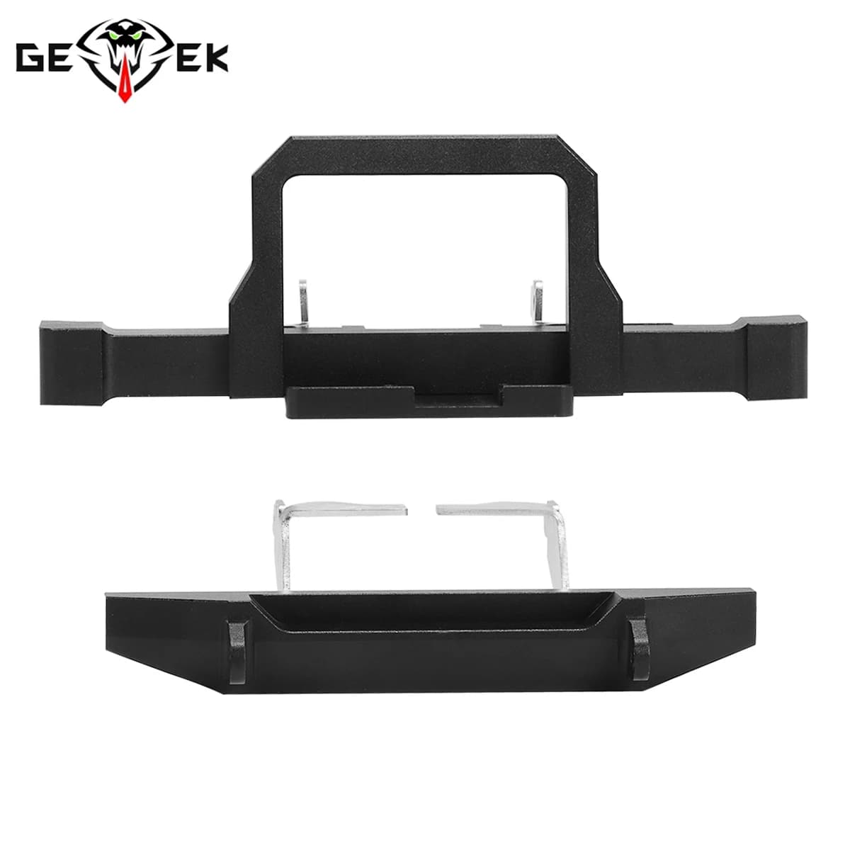 Set paraurti anteriore posteriore in lega di alluminio con supporto per verricello e griglia per aggiornamento corpo Defender TRX4M 1/18 RC Car Crawler