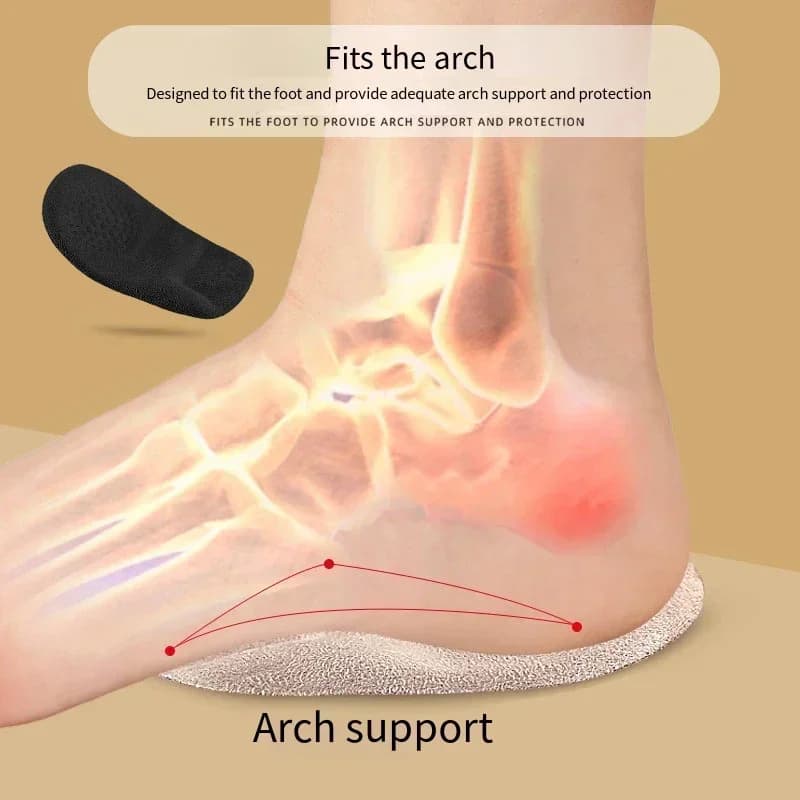 Orthopedic Gel Shoe Insoles with Arch Support Soft Silicone Shock Absorbing Cushioning for Plantar Fasciitis Foot Pain Relief
