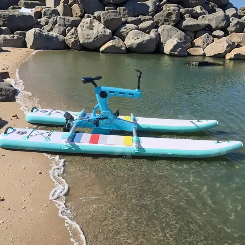 Kayak da Pesca Airo, Bicicletta Acquatica Galleggiante, Bici d'Acqua con Paddle Board, Waterbike Portatile