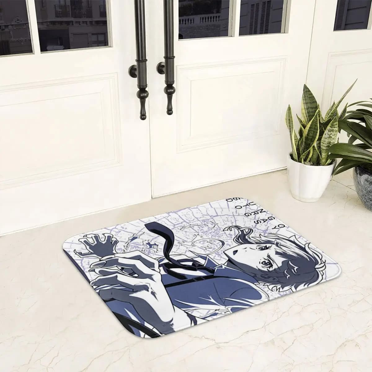 Tappetino antipolvere per anime White Reaper Bungo Stray Dogs, tappeto per cucina, ingresso, casa, tappetino per camera da letto