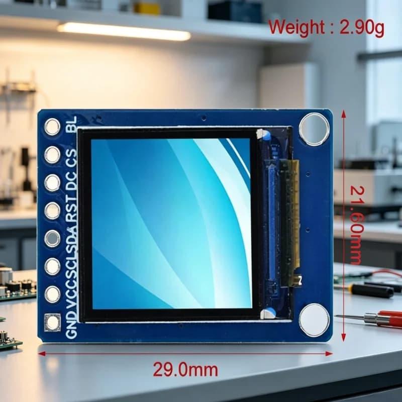 GC9107 0.85 Inch TFT LCD Display 128x128 SPI IPS Screen Module for ESP32 Raspberry Pi Mini Color Display for DIY Project