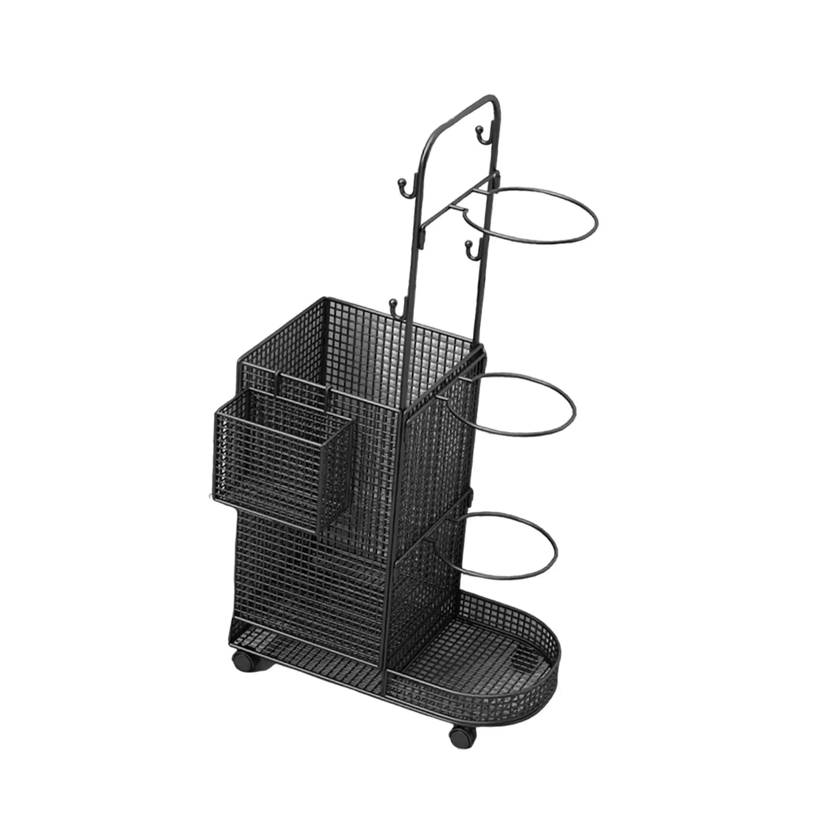 Door Interior Balls with Wheels, Vertical Scaffale Self-supporting for Basketballs, Volleyball Balls and Foam Rollers