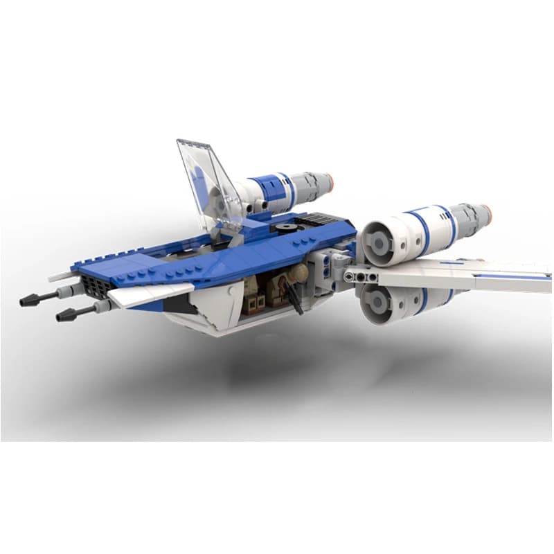 Modello di Astronave Space Wing, Blocchi da Costruzione MOC, Kit di Montaggio Fai-da-Te, Collezione Creativa Educativa, Giocattoli e Regali Natalizi, 736 Pezzi