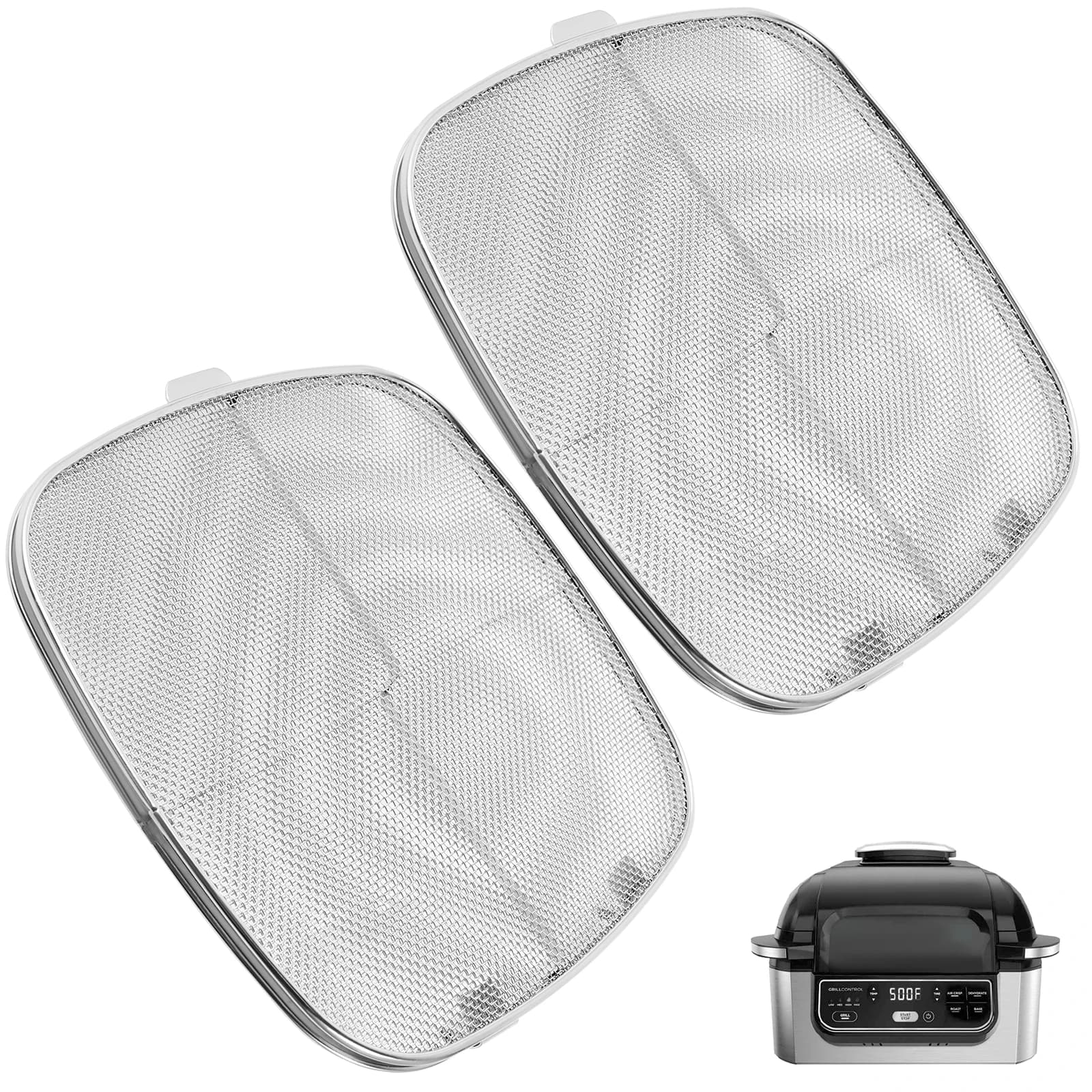 Splatter Guard Stainless Steel Fine Mesh Splatter Screen Air Fryer Splash Cover for Ninja Foodi AG301 AG300 NINJA Oil-proof network