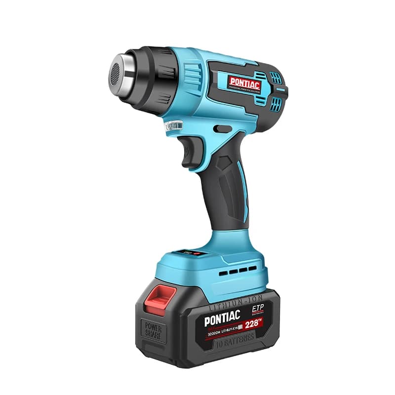 Pistola ad aria calda con batteria al litio Pistola da forno con pellicola termoretraibile portatile ad alta potenza con rivestimento in pellicola industriale ricaricabile