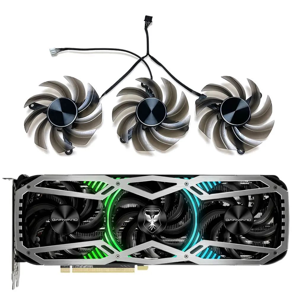 TH8015S2H-PCC01 FD8015U12D Ventola della scheda video, per Gainward RTX 3060Ti、3070、3070Ti、3080、3080Ti、3090 Phoenix Ventola di raffreddamento della scheda video