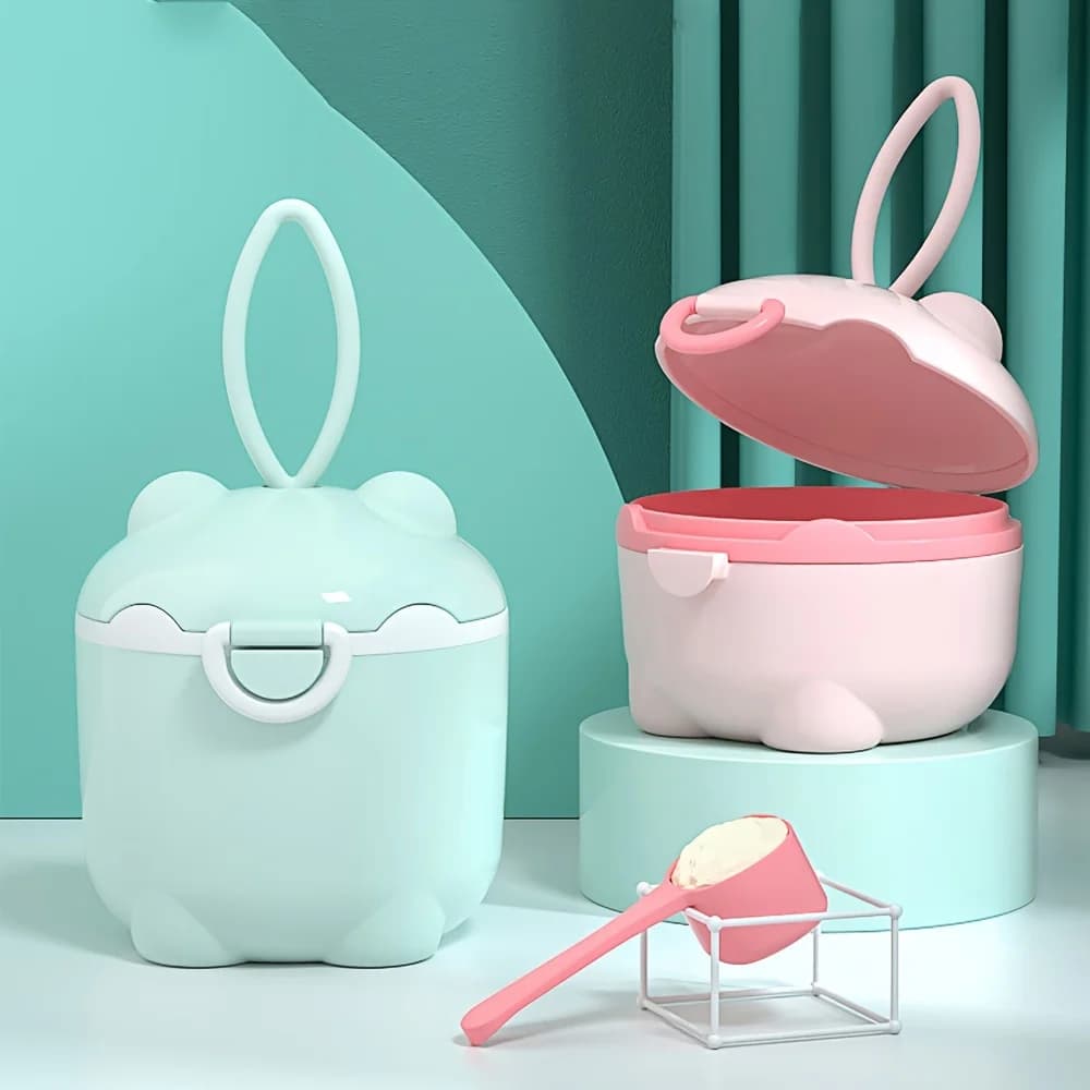 1pc Portable Four-Layer Milk Powder Box, Milk Powder Container, Food Storage Snack Rotating Box