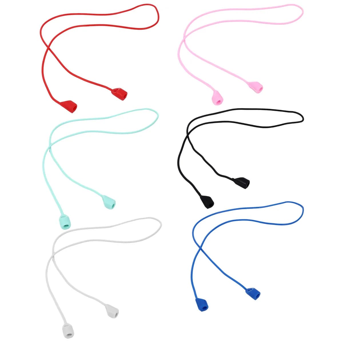 6 Pieces Anti-Smarriage Strap for Silicone, Lightweight Cord for Wireless Headphones, Ideal for Travel and Gym
