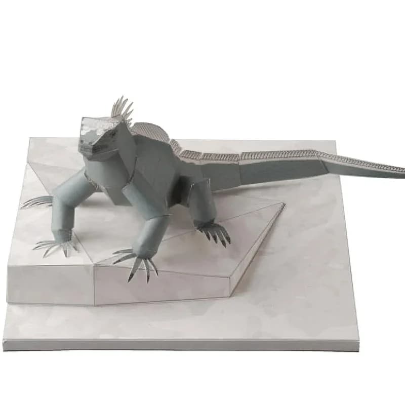 Marine Iguana Origami Art Mini 3D Folded Paper Model Papercraft Animal Figure DIY Kids Adult Handmade Craft Toys QD-289