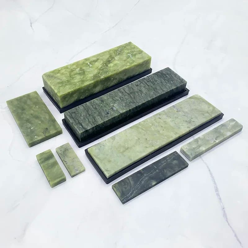 Pietra per affilare agata verde naturale pietra per affilare levigatura Fine lucidatura barra rasata affilacoltelli da cucina strumento per levigare grana 10000