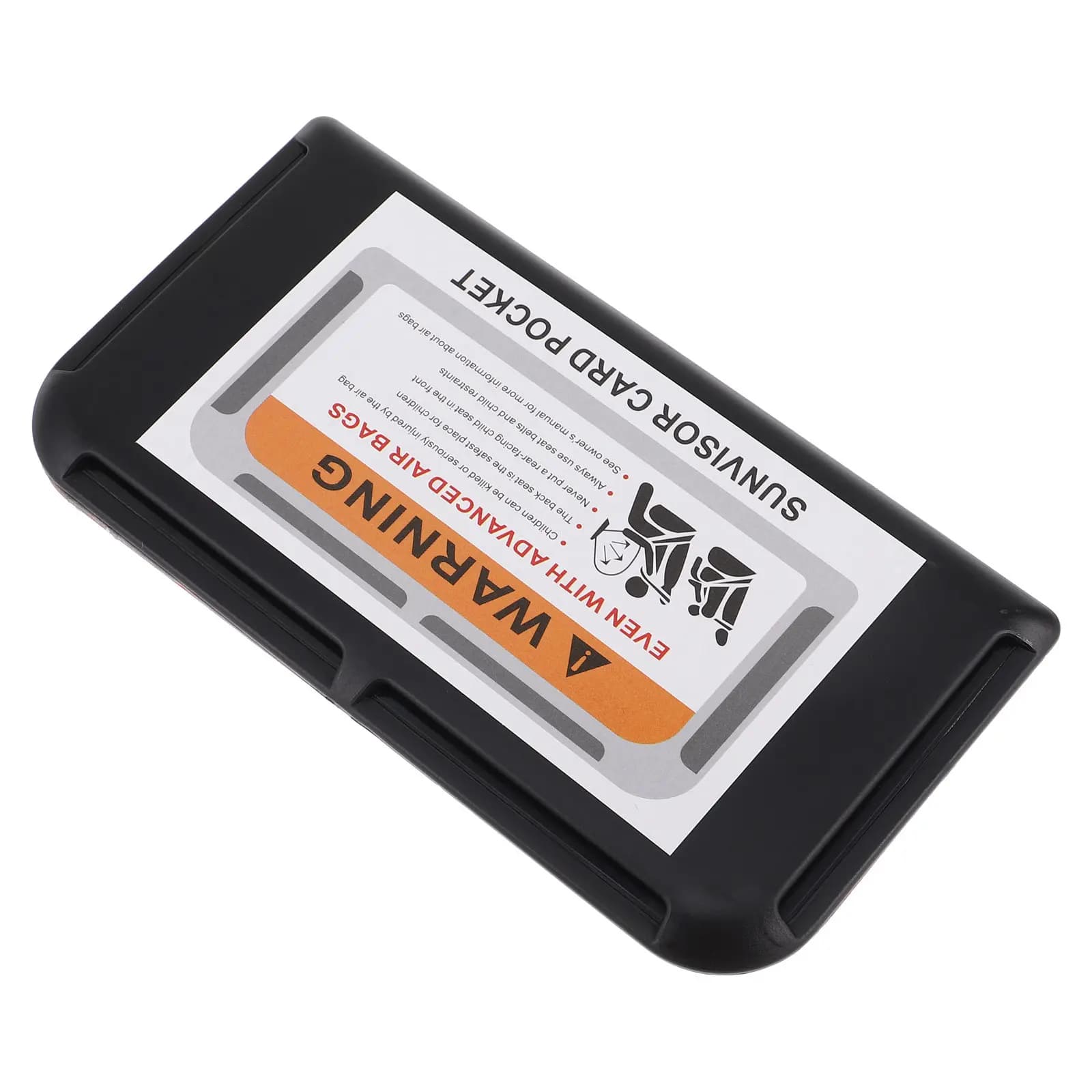 Porta Carte per Visiera Auto Grigio, Organizzatore per Visiera Parasole in ABS, Porta Biglietti da Visita e Documenti per Interni Auto