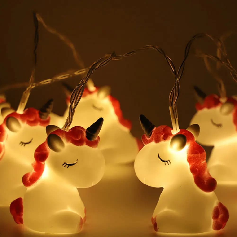 2 Set di Luci Notturne a LED a Forma di Unicorno, 10 Decorazioni a Forma di Animale per Feste, Giardino, Muro, Albero, Natale, San Valentino, Decorazioni per la Casa