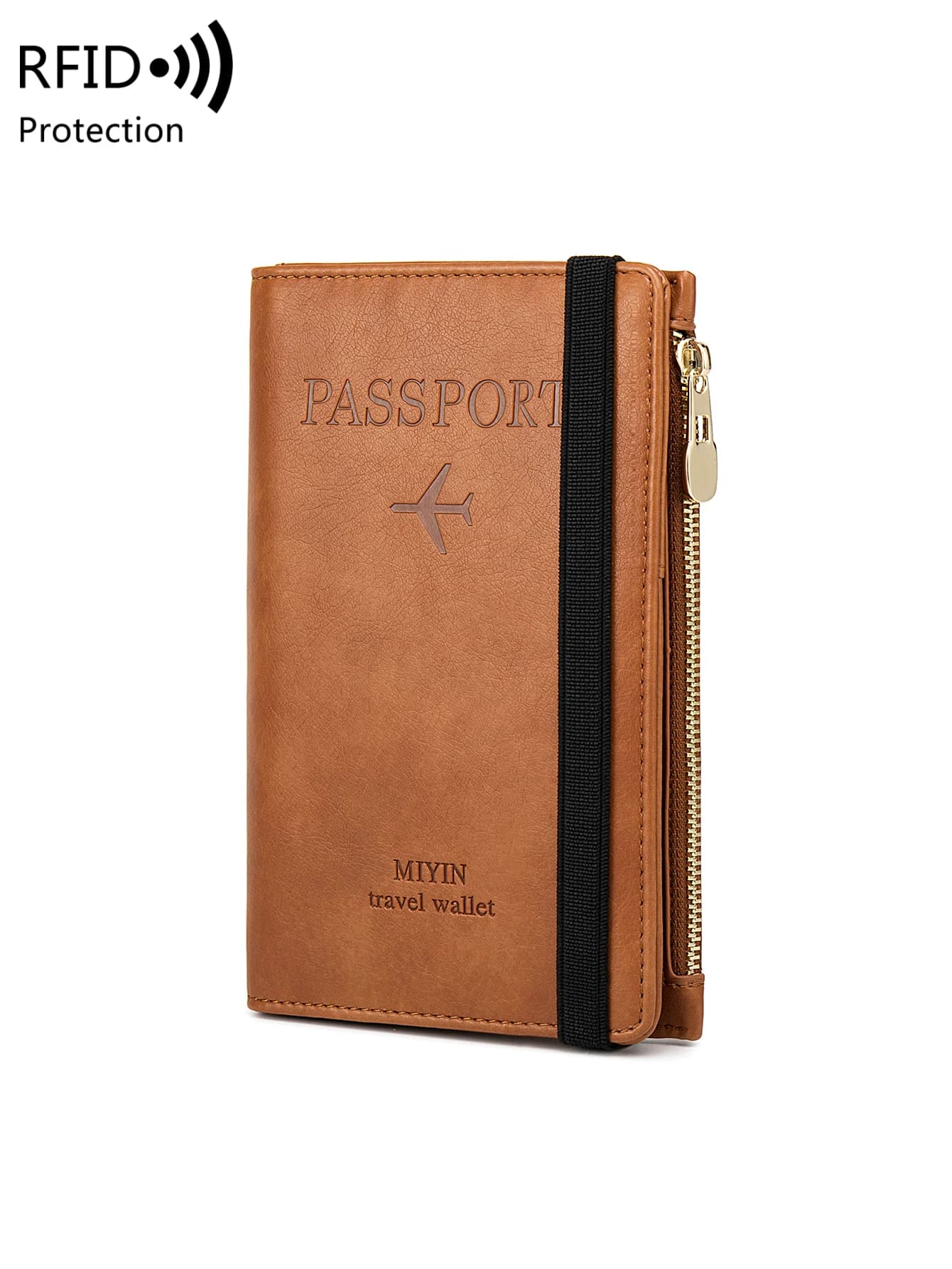 Borsa protettiva per passaporto con blocco RFID Porta libri per passaporto per donna/uomo Porta passaporto per portafoglio per passaporto essenziali da viaggio