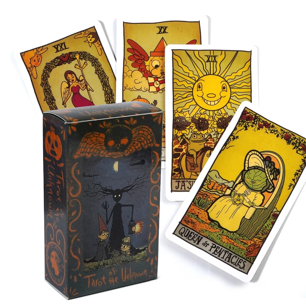 Sopra il muro del giardino Tarocchi dell'Iconosciuto 78 Mazzo di carte Fantasy Cartoon Carte Oracle per principianti Gioco di divinazione Regalo da tavolo Se