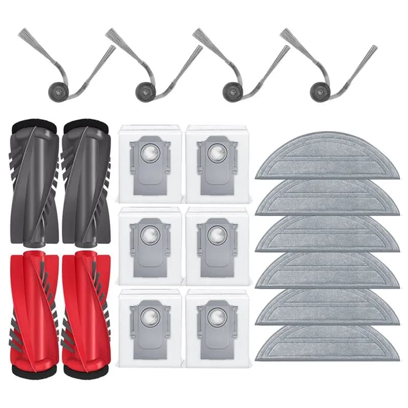 A07R Vacuum Cleaner Accessories Replacement Main Brush Side Brush Mop Cloth Dust Bag Replacement Accessories