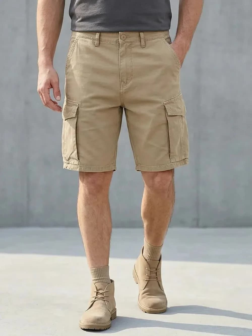 Pantaloncini Cargo Casual da Uomo con Tasche Multiple, Shorts Estivi Sportivi da Lavoro, Pantaloni a Cinque Punti a Gamba Dritta, Pantaloncini da Escursionismo