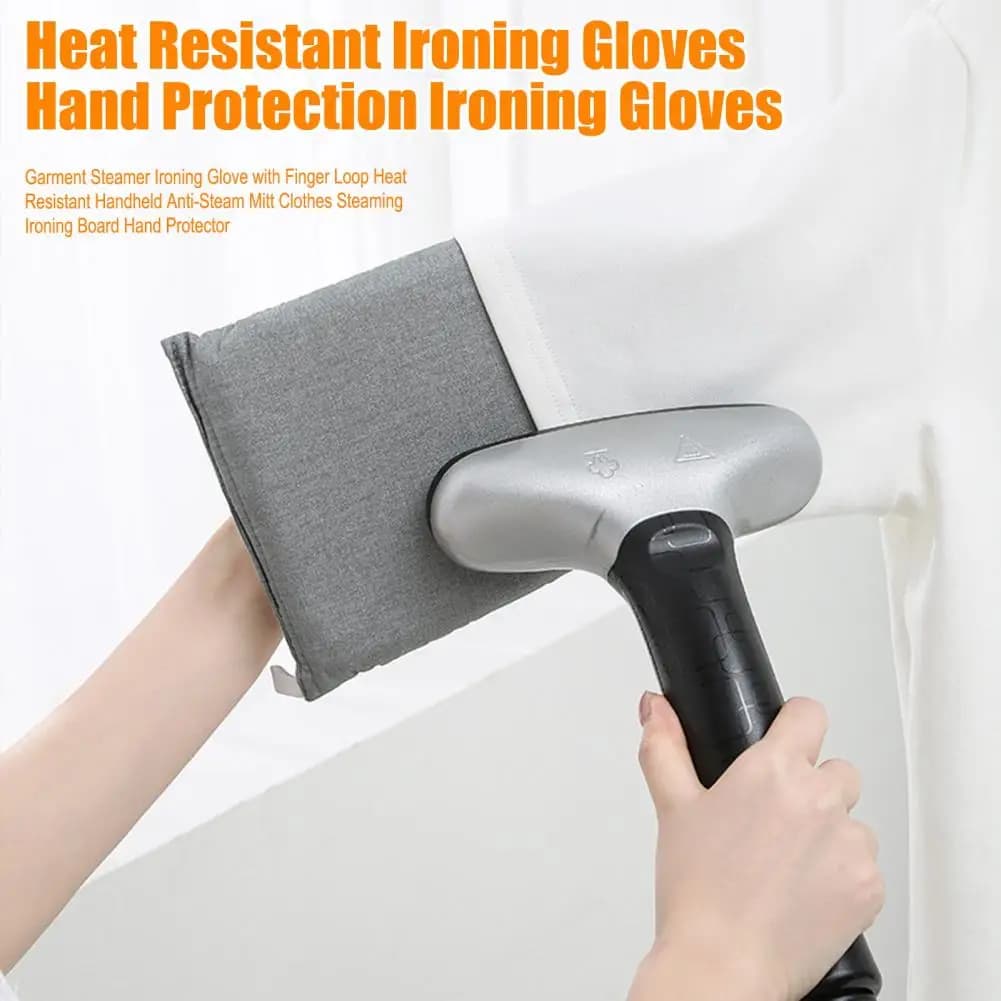1Pc Panno Indumento A Vapore Guanto Da Stiro Con Anello Dito Resistente Al Calore Palmare Anti-Vapore Guanto Vestiti Stiratura A Vapore Bordo