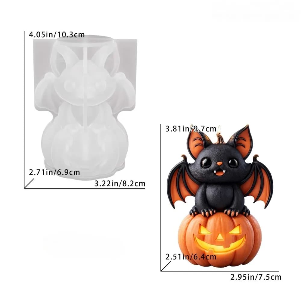 DIY Halloween Ornament Mold Multi-purpose Silicone Candle Wax Mold Heat-resistant Non-stick Epoxy Resin Plaster Mold