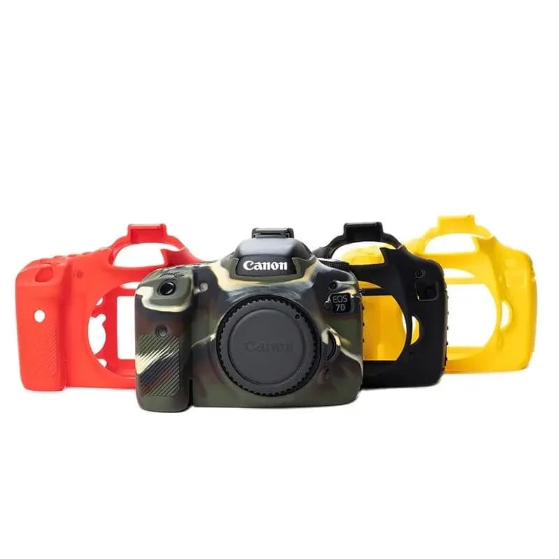 Protezione della copertura del corpo della custodia per fotocamera in pelle con armatura in silicone 7D per fotocamera digitale Canon EOS 7D
