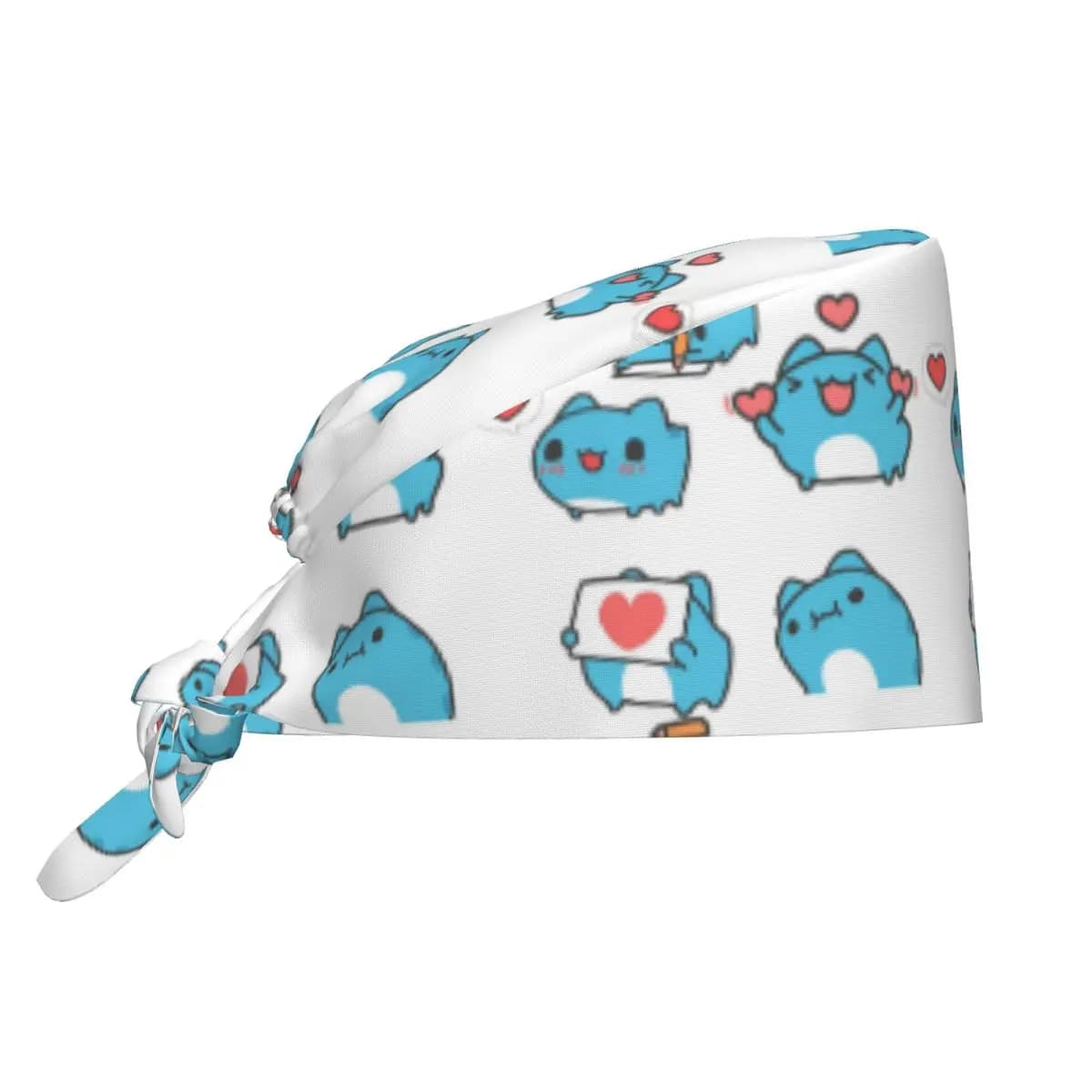 Cappello Chirurgico Comic Cat Bugcat Capoo, Berretto da Lavoro per Medici, Cappello Unisex Regolabile per Infermieri e Dentisti