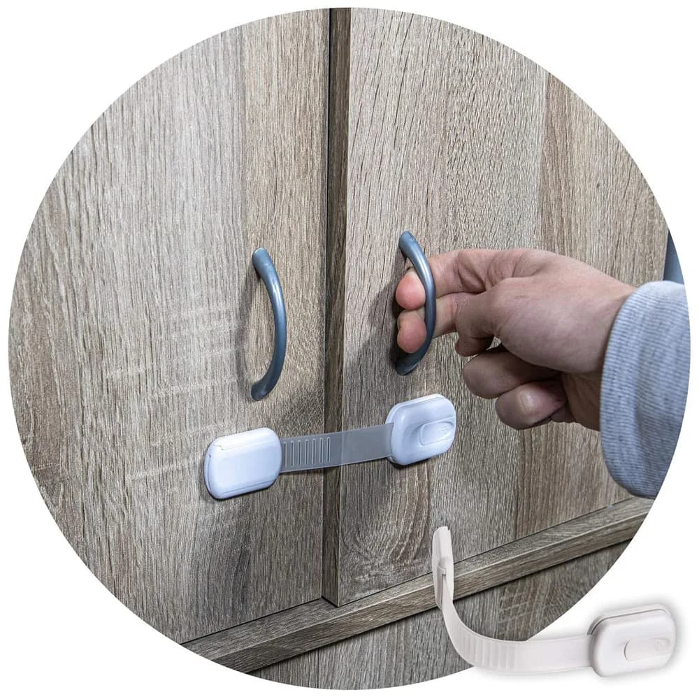 Serrature di sicurezza per bambini per ante di armadi, cassetti, frigorifero, sedile WC, lavastoviglie, pattumiera - Kit di protezione per bambini senza foratura richiesta
