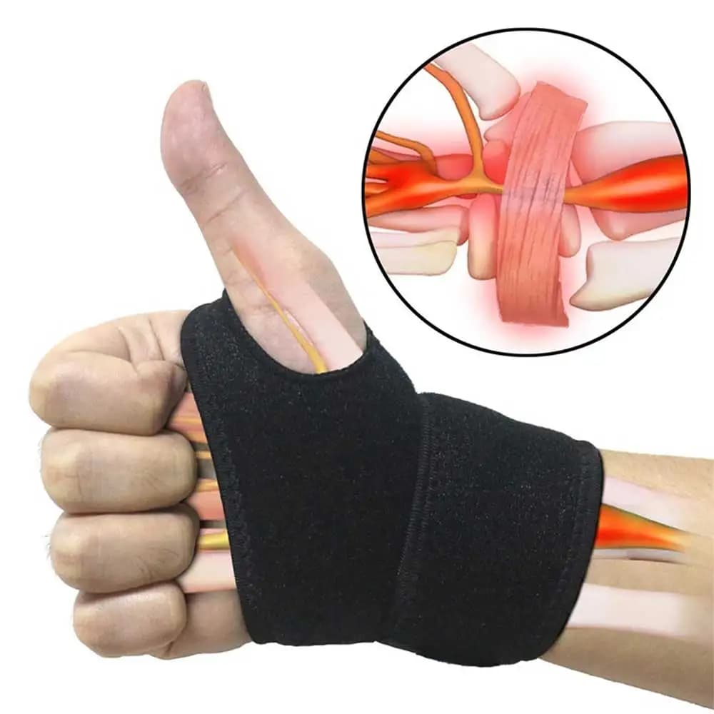 1 paio di tutore per polso reversibile supporto stabilizzatore per pollice supporto per polso regolabile avvolgente per protezione per adulti da badminton da pallavolo