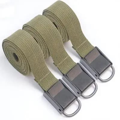 3pcs Military Green 25mmx2.1m Straps Camping Tie Down Cargo Fixing Backpack Straps High Density PP Webbing POM Material