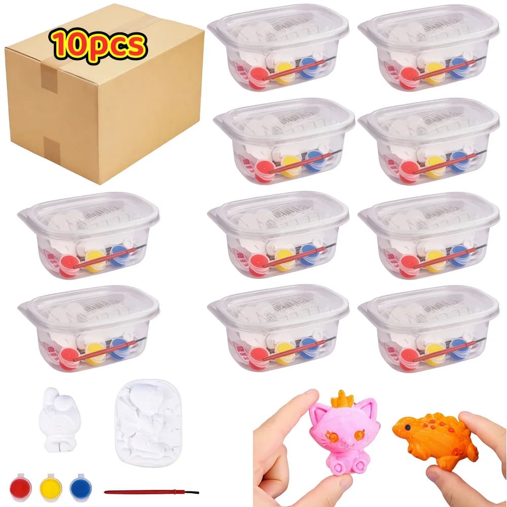 Set di 10 Bambole per Dipingere Fai-da-Te in Confezione, Regalo per Feste di Compleanno, Matrimoni, Natale, Capodanno, Pasqua, Carnevale