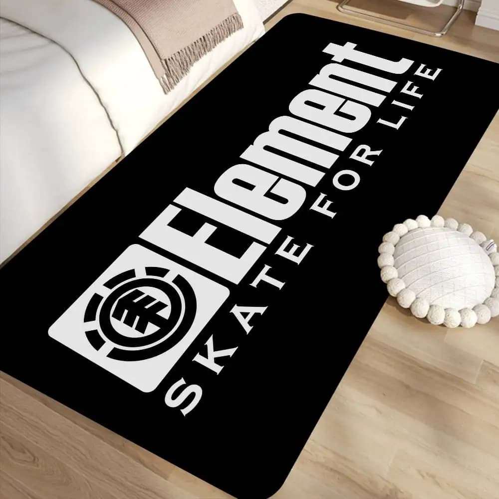 E-Element Skateboards Boardsport Logo Kitchen Mat Cheaper Anti-slip Modern Living Room Balcony Printed Modern Home Decor