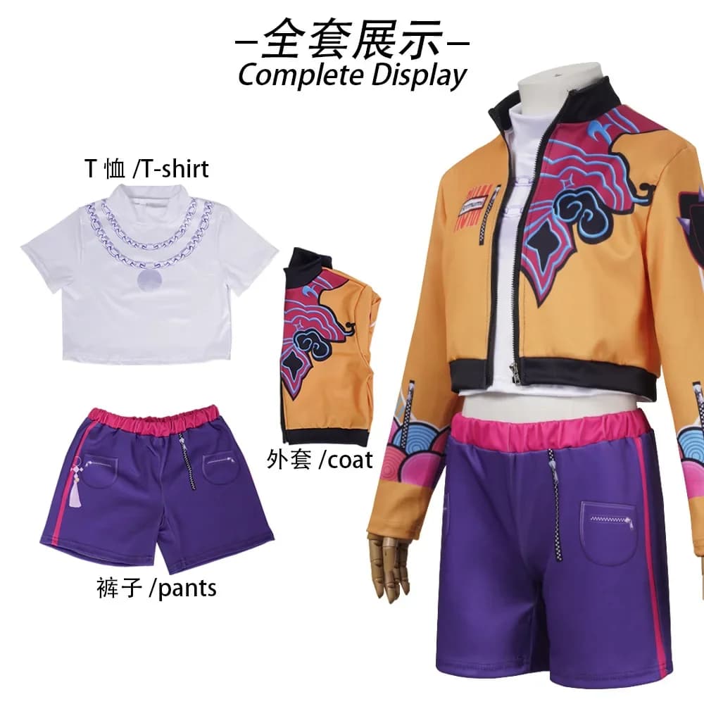 Halloween Huntrix KPop Mira Zoey Rumi Set di costumi cosplay per bambini Ragazze per bambini Cosplay Regali uniformi anime
