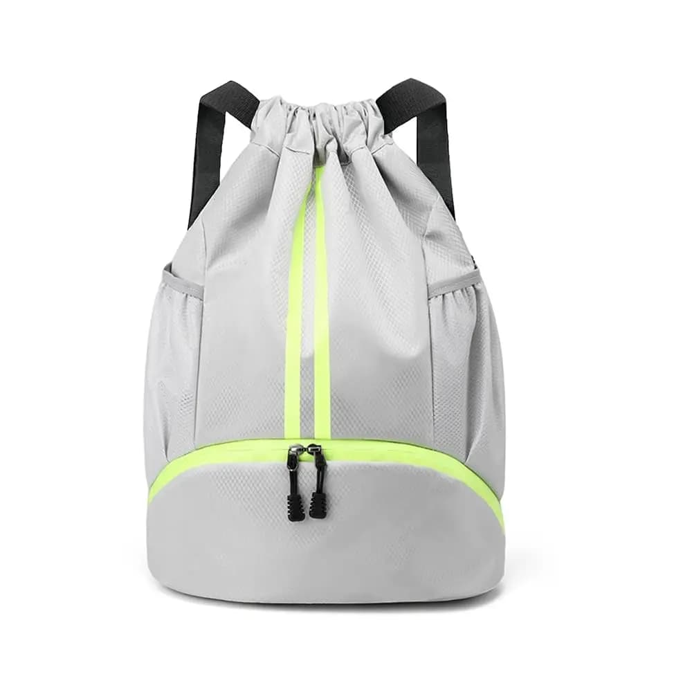 Zaino con Coulisse e Scomparto per Scarpe, Impermeabile, per Calcio, Basket, Nuoto, Spiaggia