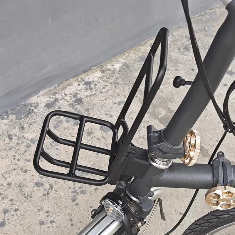 Portapacchi per Bicicletta Pieghevole Brompton, Telaio a Naso di Maiale in Lega di Alluminio, Accessorio Bici Leggero e Resistente