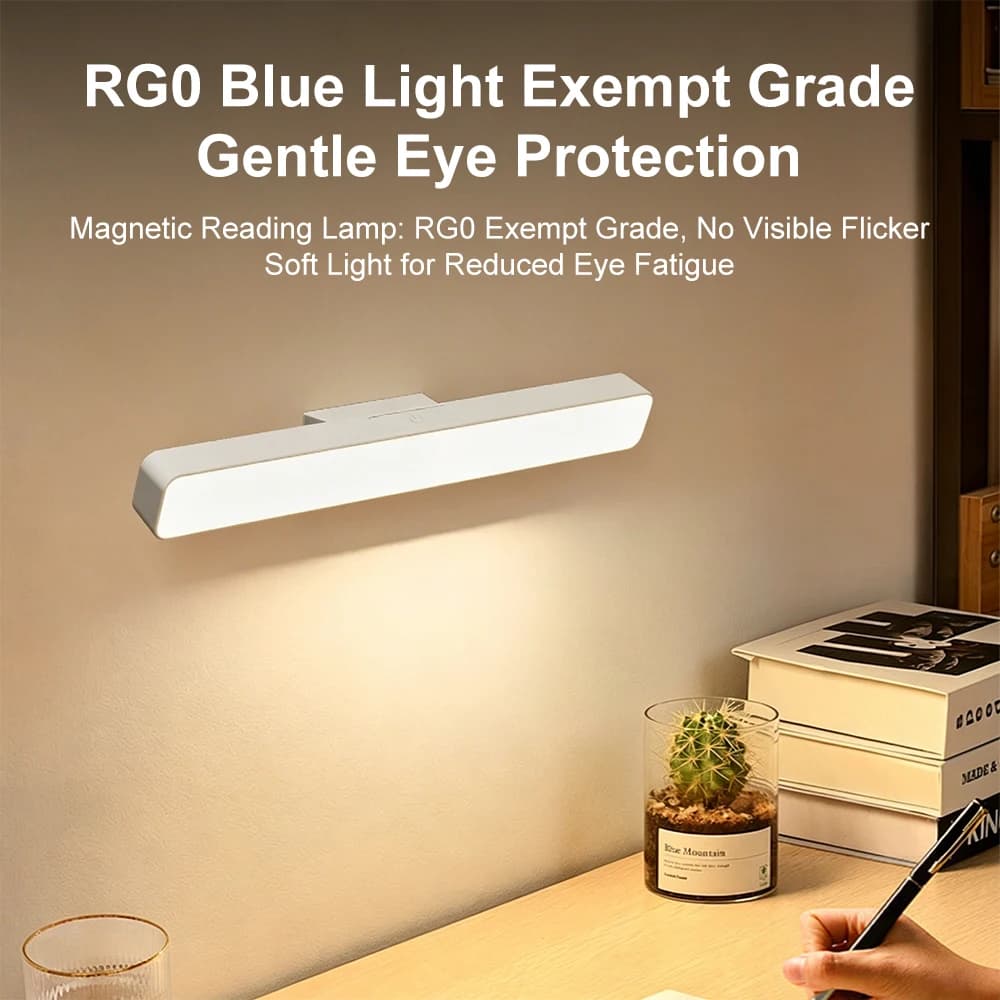 LED Table Lamp Magnetic Hanging USB Rechargeable Desk Lamp Reading Light Dimmable Cabinet Closet Wardrobe Night Light