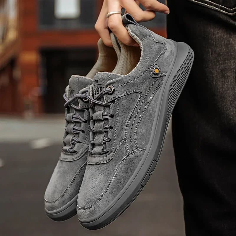 Scarpe da ginnastica da uomo Scarpe da uomo moda Mocassini in pelle PU Traspirante Autunno stringate comode scarpe casual in rete da esterno