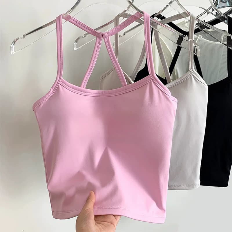 Women's Sports Yoga Fitness Vest, Pilates Race Bra, Slim Belt, Professional Training Underwear, Chest Mat, Fitness Equipment
