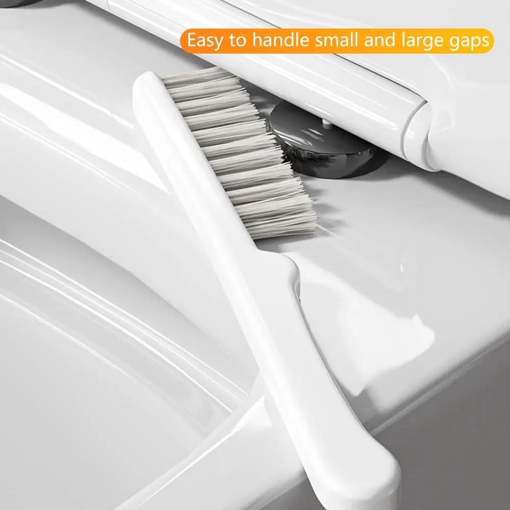 Scopino per WC a forma di cigno a parete con base Scopino per pulizia WC bianco grigio Smalto senza infortuni Pulizia completa