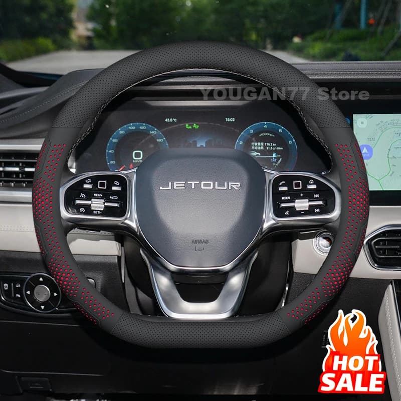 Coprivolante per auto in pelle per Jetour X90 Plus X70 plus 2023-2025 Volante automatico antiscivolo Jetour X90 Plus Accessori